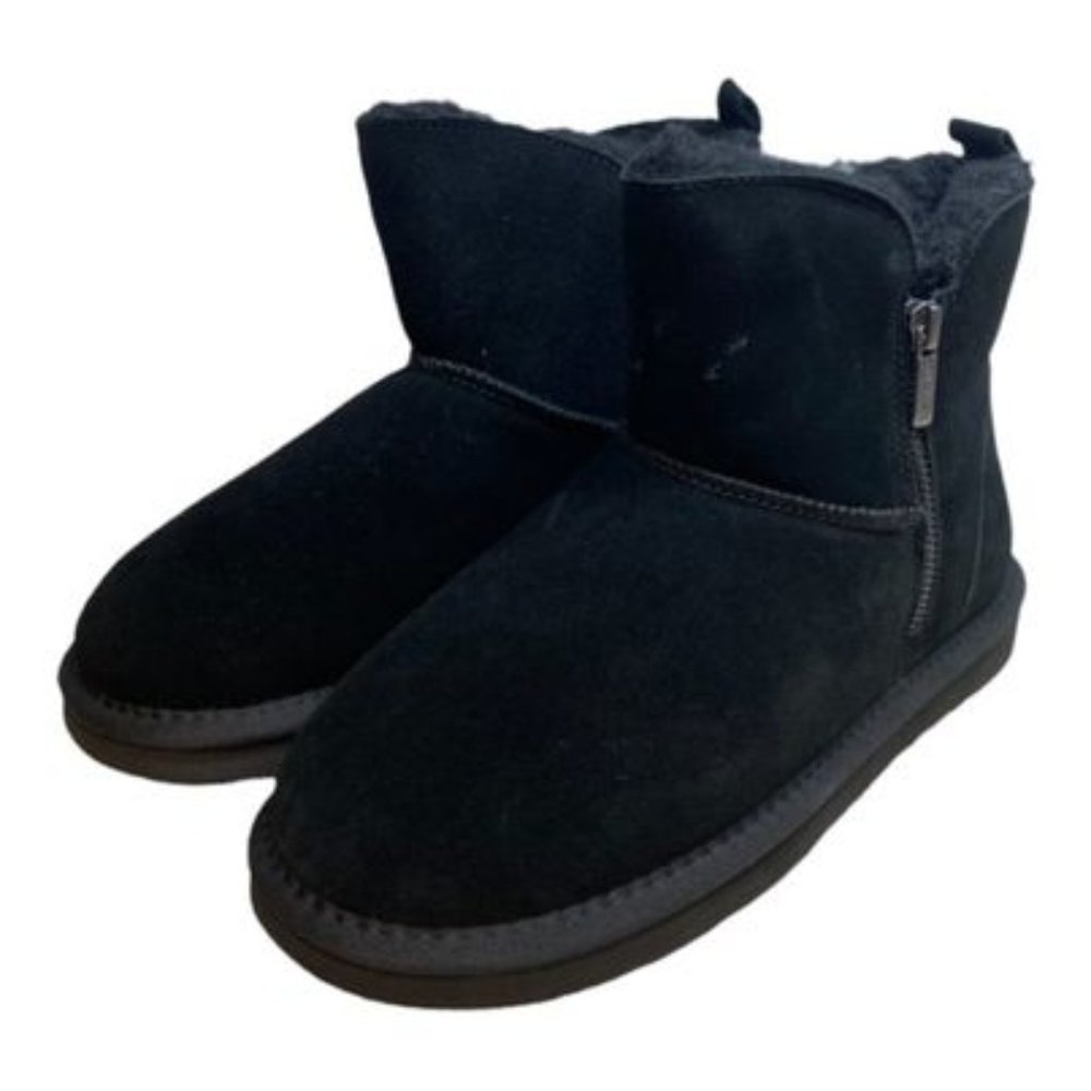 New BEARPAW® 8M Kori Black II Suede Bootie Women's